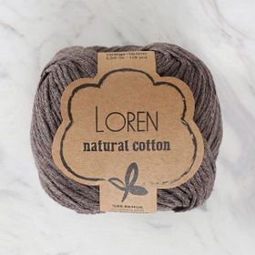 Loren Natural Cotton R069 Kahverengi El Örgü İpi