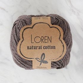 Loren Natural Cotton R069 Kahverengi El Örgü İpi