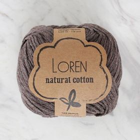Loren Natural Cotton R069 Kahverengi El Örgü İpi