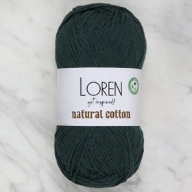 Loren Natural Cotton R073 Yeşil El Örgü İpi