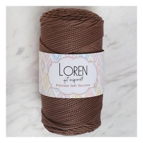 Loren Polyester Soft Macrame 34438 LM032 Kahverengi El Örgü İpi