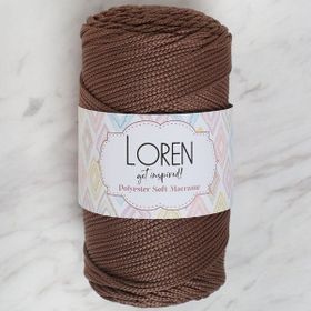 Loren Polyester Soft Macrame 34438 LM032 Kahverengi El Örgü İpi