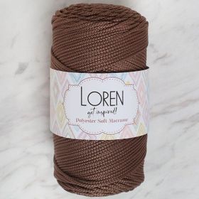 Loren Polyester Soft Macrame 34438 LM032 Kahverengi El Örgü İpi