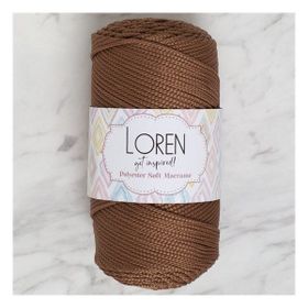 Loren Polyester Soft Macrame 34439 LM033 Kahverengi El Örgü İpi