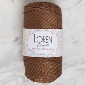 Loren Polyester Soft Macrame 34439 LM033 Kahverengi El Örgü İpi