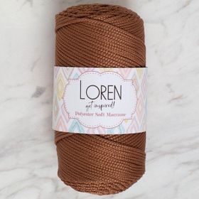 Loren Polyester Soft Macrame 34439 LM033 Kahverengi El Örgü İpi