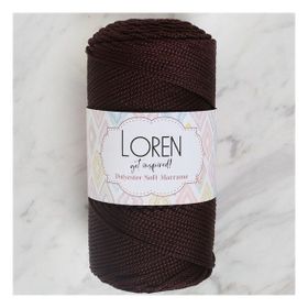 Loren Polyester Soft Macrame 34440 LM034 Koyu Kahverengi El Örgü İpi