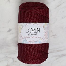 Loren Polyester Soft Macrame 34444 LM039 Bordo El Örgü İpi