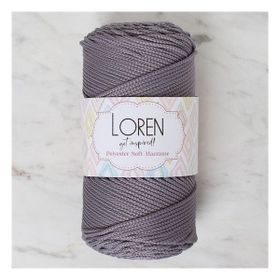 Loren Polyester Soft Macrame 34448 LM050 Gri El Örgü İpi