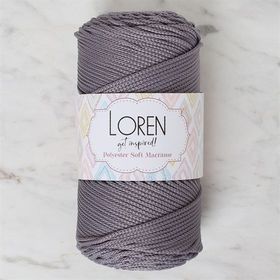 Loren Polyester Soft Macrame 34448 LM050 Gri El Örgü İpi
