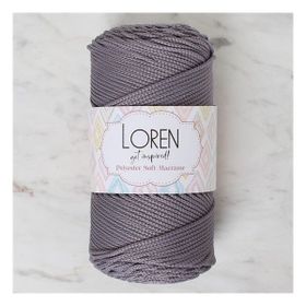 Loren Polyester Soft Macrame 34448 LM050 Gri El Örgü İpi