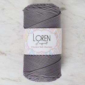 Loren Polyester Soft Macrame 34448 LM050 Gri El Örgü İpi