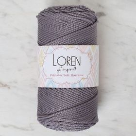 Loren Polyester Soft Macrame 34448 LM050 Gri El Örgü İpi