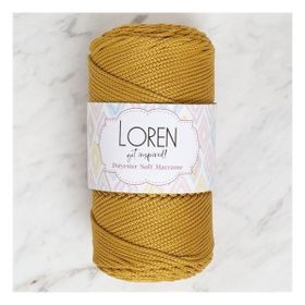Loren Polyester Soft Macrame 34449 LM061 Hardal El Örgü İpi