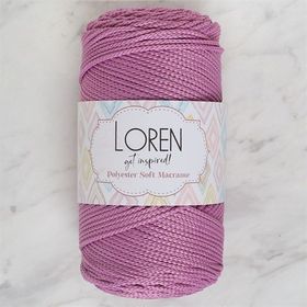 Loren Polyester Soft Macrame 34450 LM021 Gül Kurusu El Örgü İpi