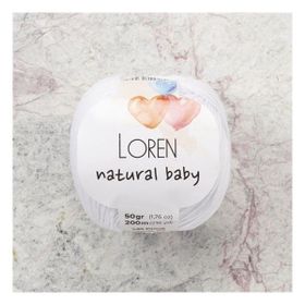 Loren R001 33829 Natural Baby Beyaz El Örgü İpi