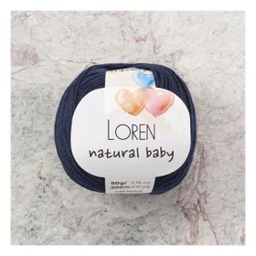 Loren R005 33940 Natural Baby Lacivert El Örgü İpi