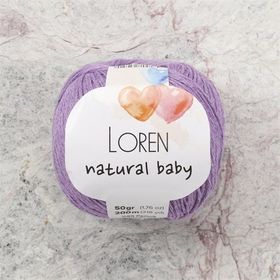 Loren R020 33932 Natural Baby Mor El Örgü İpi