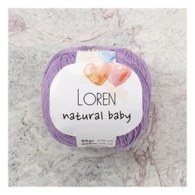 Loren R020 33932 Natural Baby Mor El Örgü İpi