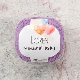 Loren R020 33932 Natural Baby Mor El Örgü İpi