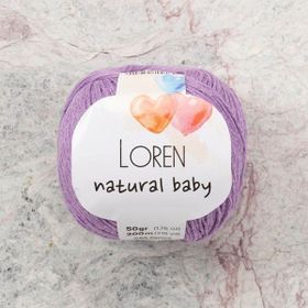 Loren R020 33932 Natural Baby Mor El Örgü İpi