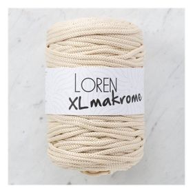 Loren R040 33705 XL Makrome Açık Bej El Örgü İpi