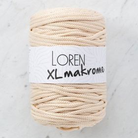 Loren R040 33705 XL Makrome Açık Bej El Örgü İpi