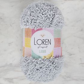Loren R044 Lamb Açık Gri El Örgü İpi