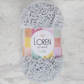 Loren R044 Lamb Açık Gri El Örgü İpi