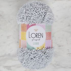 Loren R044 Lamb Açık Gri El Örgü İpi