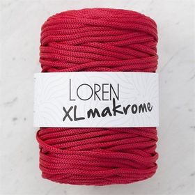 Loren R048 33714 XL Makrome Kırmızı El Örgü İpi