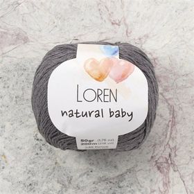 Loren R082 33946 Natural Baby Gri El Örgü İpi
