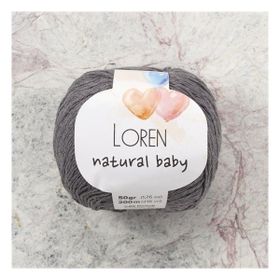 Loren R082 33946 Natural Baby Gri El Örgü İpi
