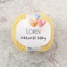 Loren R086 33942 Natural Baby Sarı El Örgü İpi