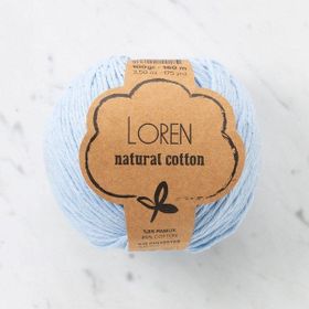 Loren R090 33921 Natural Cotton Bebe Mavi El Örgü İpi