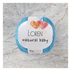 Loren R091 33934 Natural Baby Turkuaz El Örgü İpi