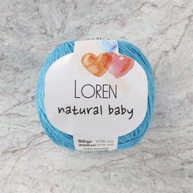 Loren R091 33934 Natural Baby Turkuaz El Örgü İpi