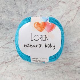 Loren R091 33934 Natural Baby Turkuaz El Örgü İpi