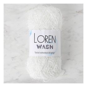 Loren R150 34040 Wash Beyaz El Örgü İpi