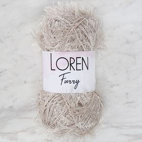Loren RF050 Furry Açık Bej El Örgü İpi