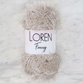 Loren RF050 Furry Açık Bej El Örgü İpi