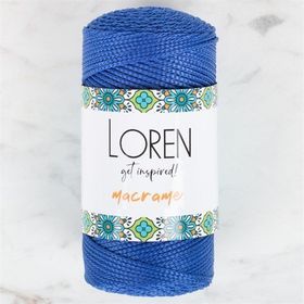 Loren RM0252 34352 Macrame Saks Mavi El Örgü İpi