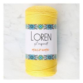 Loren RM055 34330 Macrame Sarı El Örgü İpi