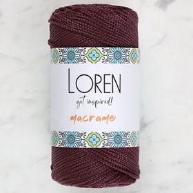 Loren RM115 Macrame Koyu Bordo El Örgü İpi