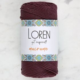 Loren RM115 Macrame Koyu Bordo El Örgü İpi