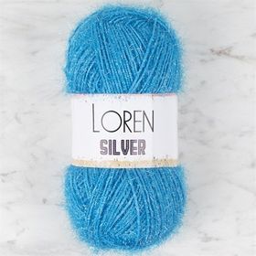 Loren RS0003 34090 Silver Mavi El Örgü İpi