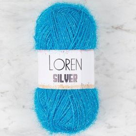 Loren RS0003 34090 Silver Mavi El Örgü İpi