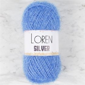 Loren RS0007 34091 Silver Açık Mavi El Örgü İpi