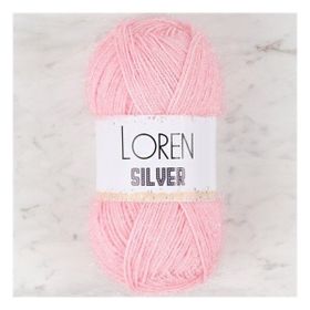 Loren RS0013 34074 Silver Toz Pembe El Örgü İpi