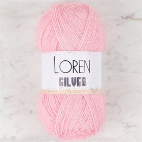Loren RS0013 34074 Silver Toz Pembe El Örgü İpi